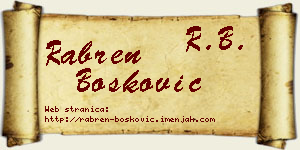 Rabren Bošković vizit kartica